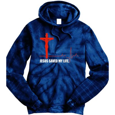 Jesus Saved My Life Tie Dye Hoodie