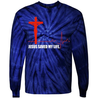 Jesus Saved My Life Tie-Dye Long Sleeve Shirt