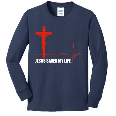 Jesus Saved My Life Kids Long Sleeve Shirt