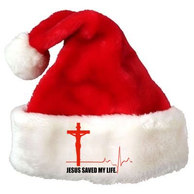 Jesus Saved My Life Premium Christmas Santa Hat