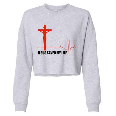 Jesus Saved My Life Cropped Pullover Crew