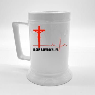 Jesus Saved My Life Beer Stein