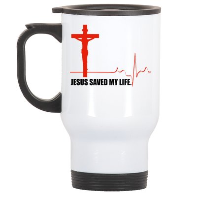 Jesus Saved My Life Stainless Steel Travel Mug