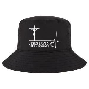 Jesus Saved My Life John 3:16 Heartbeat Cool Comfort Performance Bucket Hat