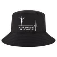 Jesus Saved My Life John 3:16 Heartbeat Cool Comfort Performance Bucket Hat
