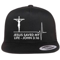 Jesus Saved My Life John 3:16 Heartbeat Flatbill Hat