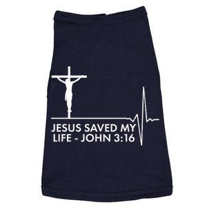 Jesus Saved My Life John 3:16 Heartbeat Doggie Tank