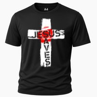 Jesus Saves Cooling Performance Crew T-Shirt
