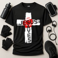 Jesus Saves Cooling Performance Crew T-Shirt