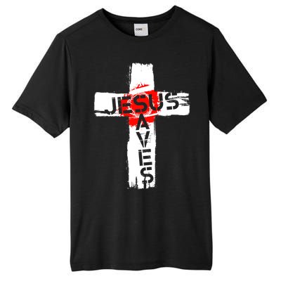 Jesus Saves Tall Fusion ChromaSoft Performance T-Shirt