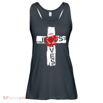 Jesus Saves Ladies Essential Flowy Tank