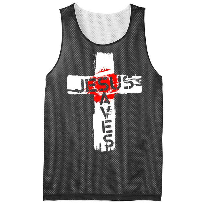 Jesus Saves Mesh Reversible Basketball Jersey Tank