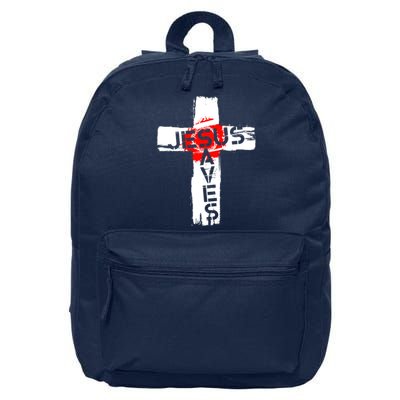 Jesus Saves 16 in Basic Backpack