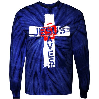 Jesus Saves Tie-Dye Long Sleeve Shirt