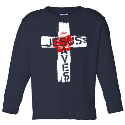 Jesus Saves Toddler Long Sleeve Shirt