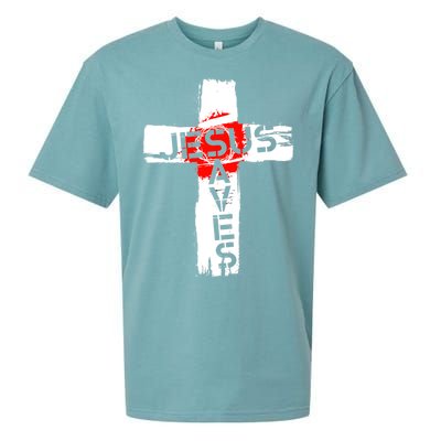 Jesus Saves Sueded Cloud Jersey T-Shirt