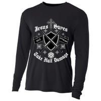 Jesus Saves All Others Take Half Damage DnD Game Cooling Performance Long Sleeve Crew