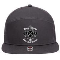 Jesus Saves All Others Take Half Damage DnD Game 7 Panel Mesh Trucker Snapback Hat