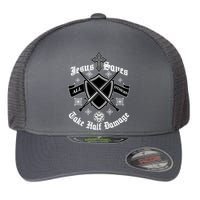 Jesus Saves All Others Take Half Damage DnD Game Flexfit Unipanel Trucker Cap