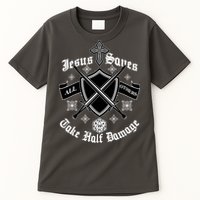 Jesus Saves All Others Take Half Damage DnD Game Tall T-Shirt