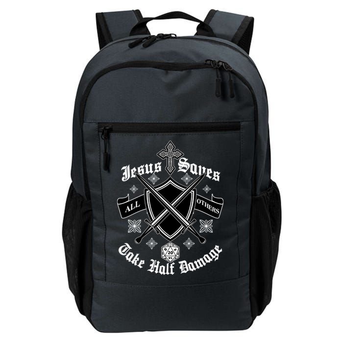 Jesus Saves All Others Take Half Damage DnD Game Backpack