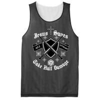 Jesus Saves All Others Take Half Damage DnD Game Mesh Reversible Basketball Jersey Tank