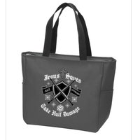 Jesus Saves All Others Take Half Damage DnD Game Zip Tote Bag
