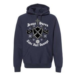 Jesus Saves All Others Take Half Damage DnD Game Premium Hoodie