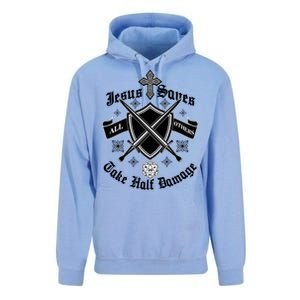 Jesus Saves All Others Take Half Damage DnD Game Unisex Surf Hoodie