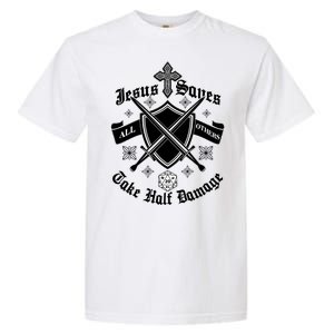 Jesus Saves All Others Take Half Damage DnD Game Garment-Dyed Heavyweight T-Shirt