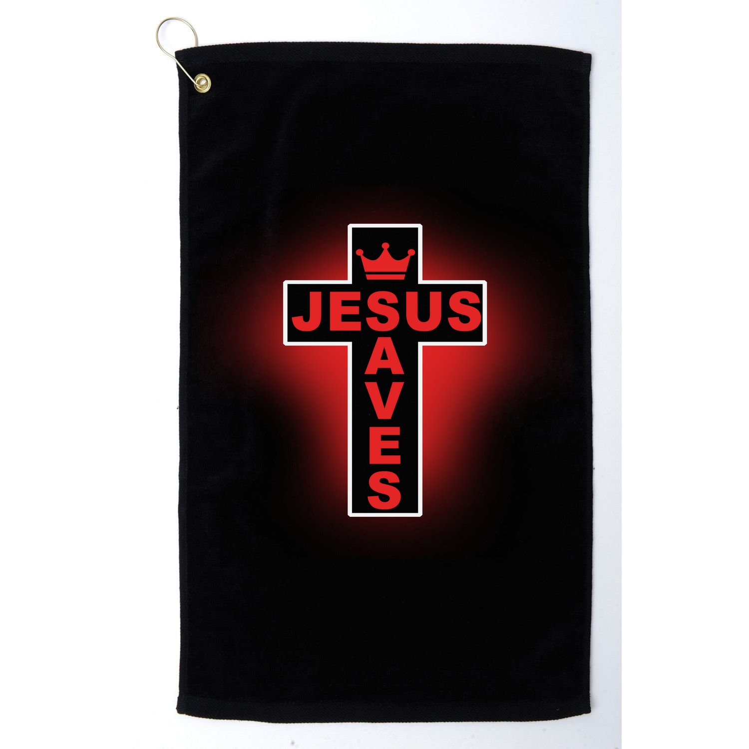 Jesus Saves Christian Faith Cross Golf Towel