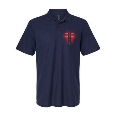 Jesus Saves Christian Faith Cross Softstyle Adult Sport Polo