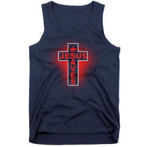 Jesus Saves Christian Faith Cross Tank Top