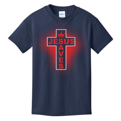 Jesus Saves Christian Faith Cross Kids T-Shirt