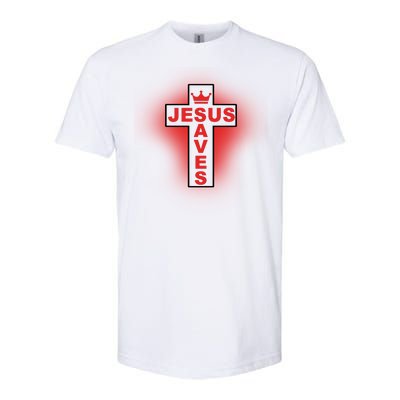 Jesus Saves Christian Faith Cross Softstyle CVC T-Shirt