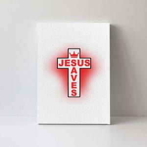 Jesus Saves Christian Faith Cross Canvas