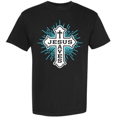 Jesus Saves Cross Garment-Dyed Heavyweight T-Shirt