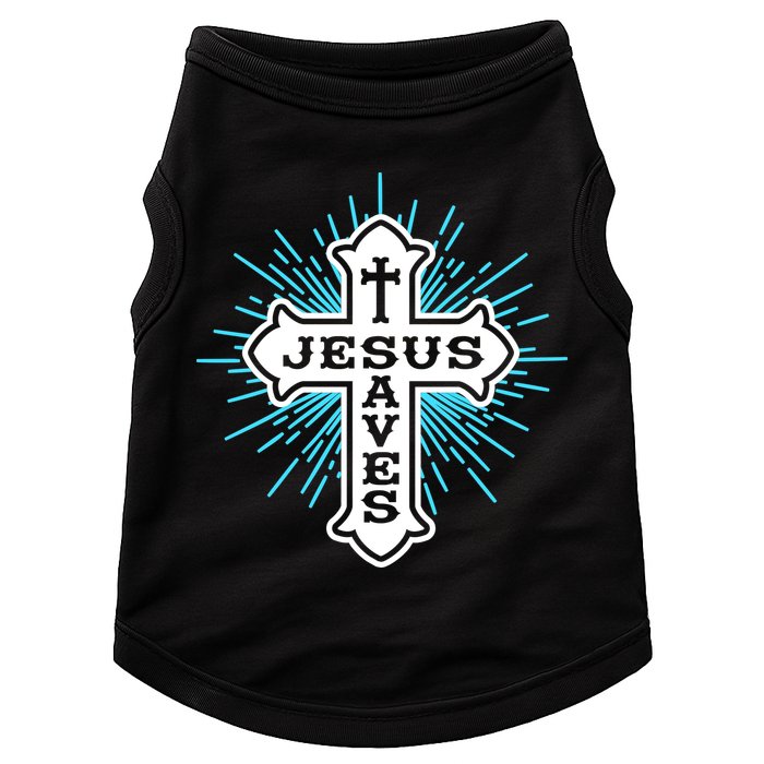 Jesus Saves Cross Doggie Tank