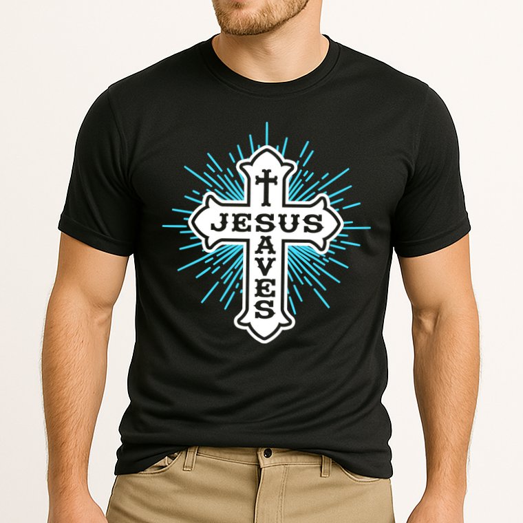 Jesus Saves Cross Performance Shirt