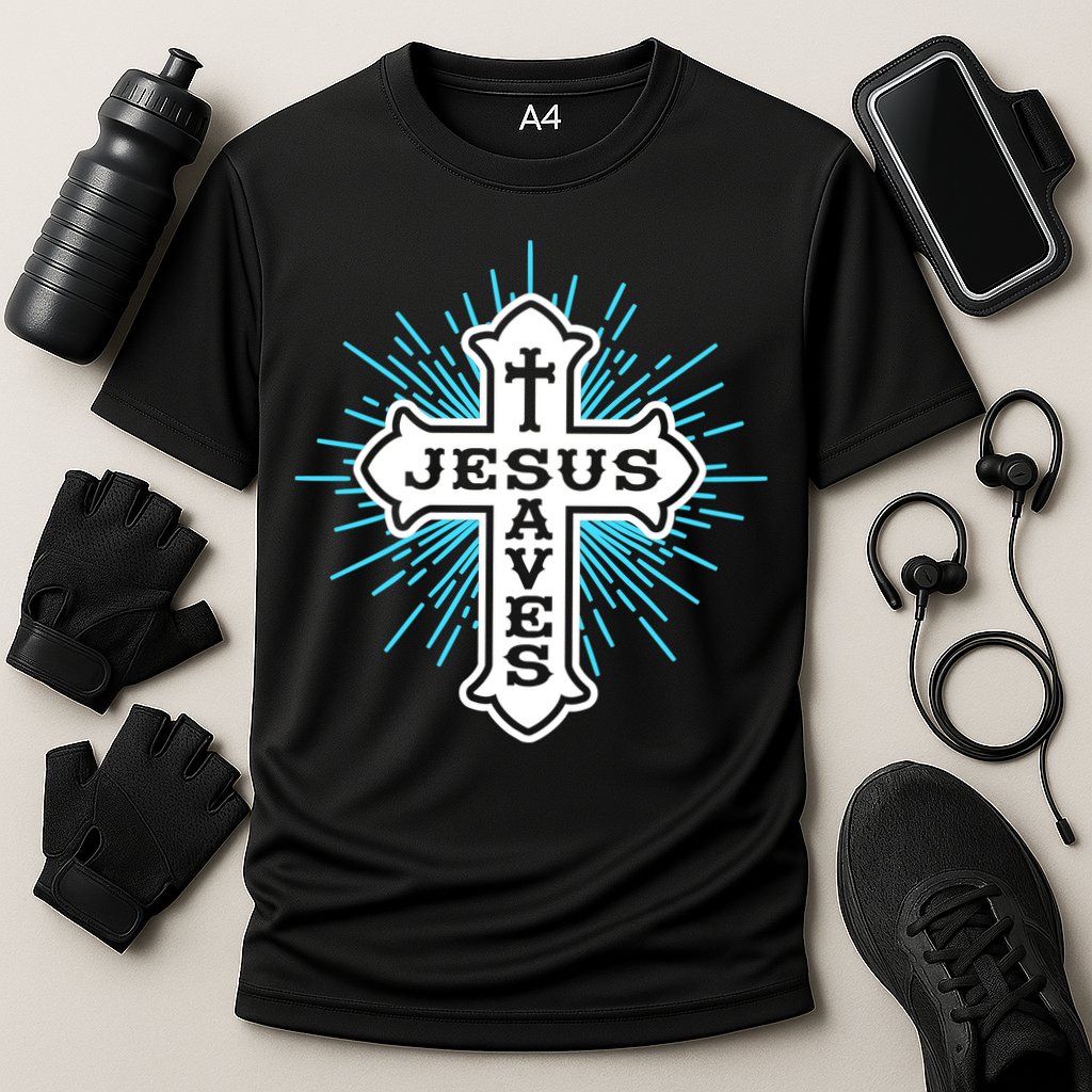 Jesus Saves Cross Performance Shirt