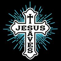 Jesus Saves Cross Drawstring Bag
