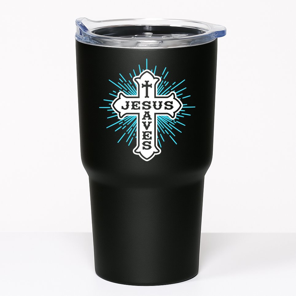 Jesus Saves Cross Tumbler