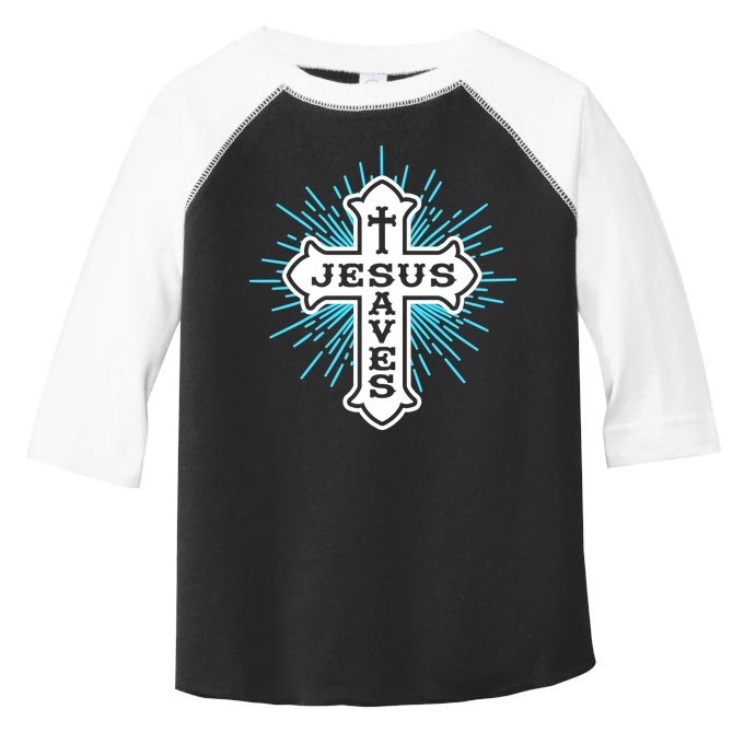 Jesus Saves Cross Toddler Fine Jersey T-Shirt