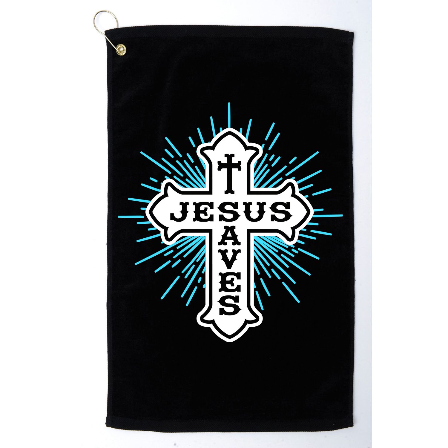 Jesus Saves Cross Golf Towel