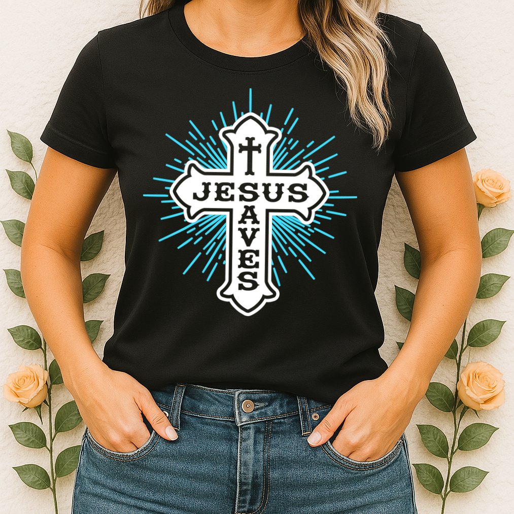 Jesus Saves Cross Womens T-Shirt