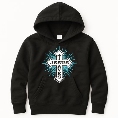 Jesus Saves Cross Kids Hoodie