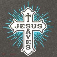 Jesus Saves Cross Cotton Canvas Backpack