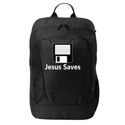 Jesus Saves Floppy Disk City Backpack