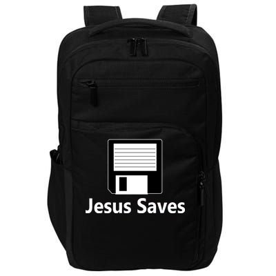 Jesus Saves Floppy Disk Impact Tech Backpack