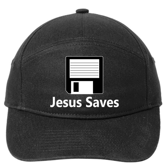 Jesus Saves Floppy Disk 7-Panel Snapback Hat